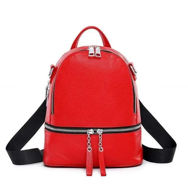 100% Genuine Leather Excellent Fashion Women's Backpacks