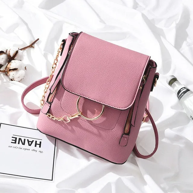 2019 New Fashion PU Leather Women Backpack