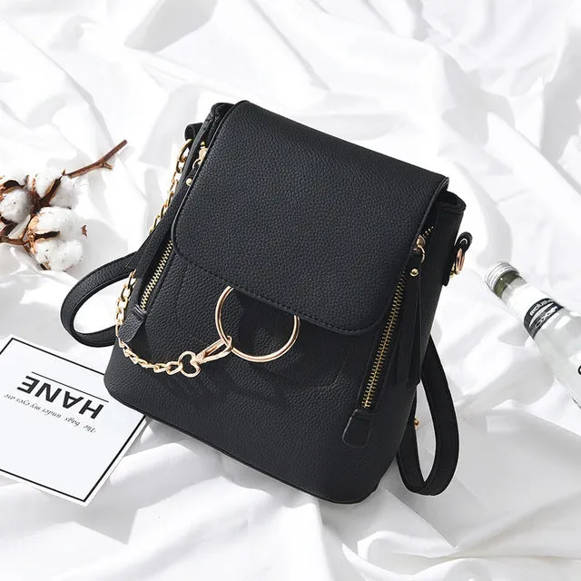 2019 New Fashion PU Leather Women Backpack