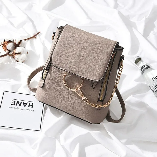 2019 New Fashion PU Leather Women Backpack