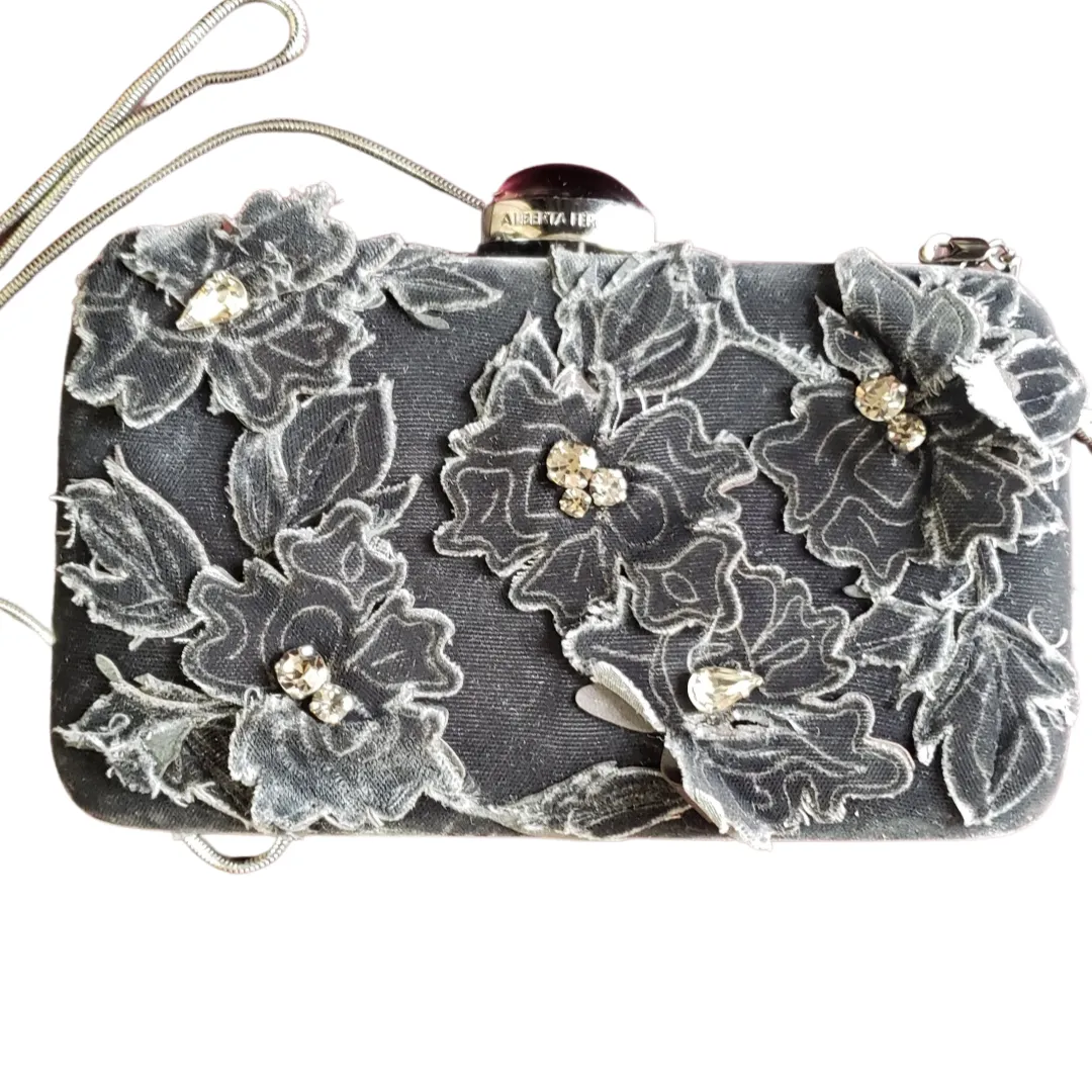 Alberta Feretti Limited Edition Box Velvet Florette Clutch