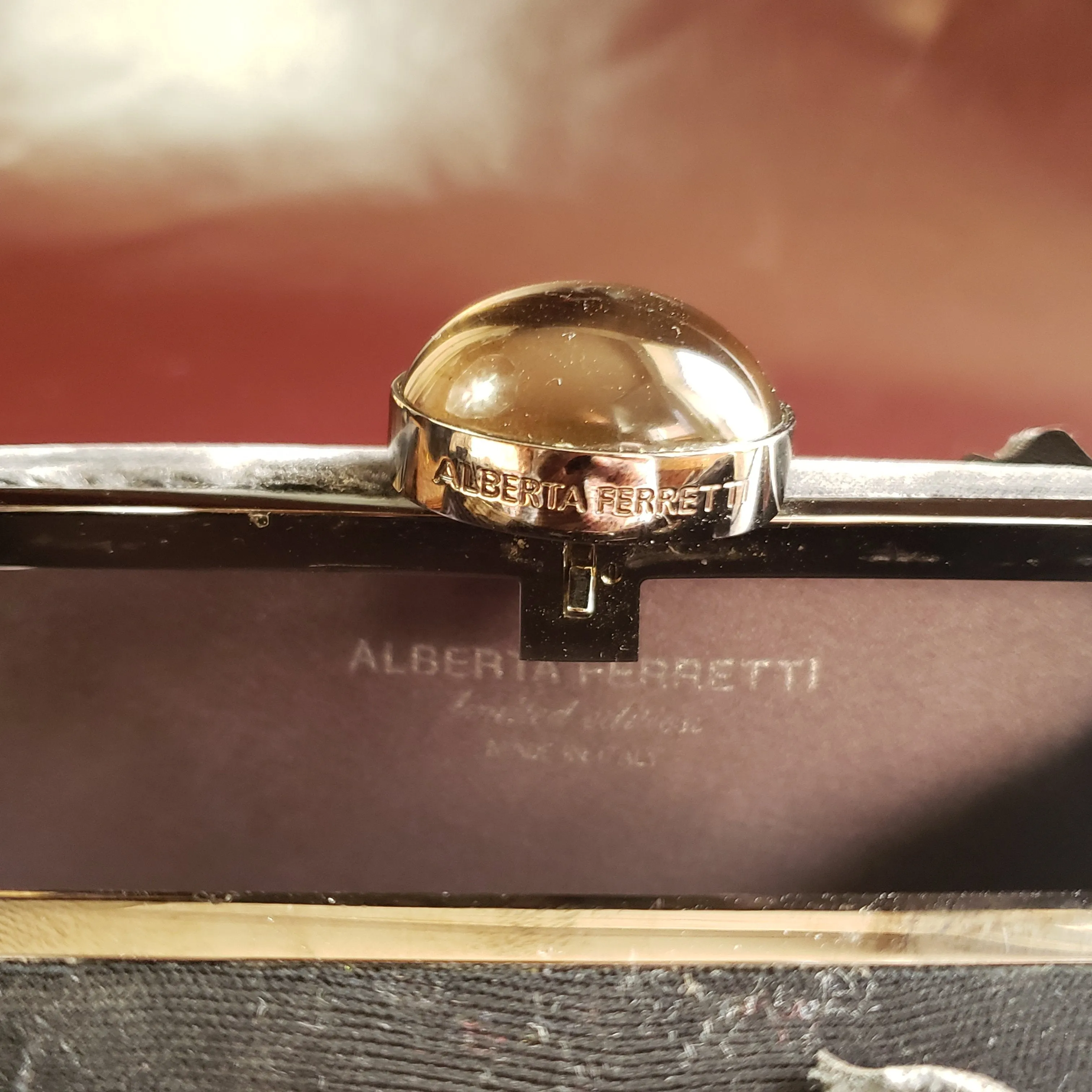 Alberta Feretti Limited Edition Box Velvet Florette Clutch