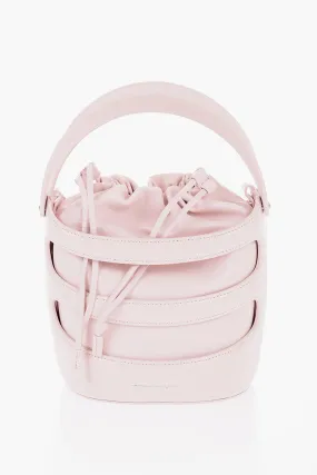 Alexander McQueen Solid Color Leather Bucket Bag