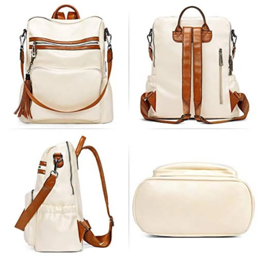 Backpack Purse Leather Designer Tassel Oil Wax Shoulder Bag