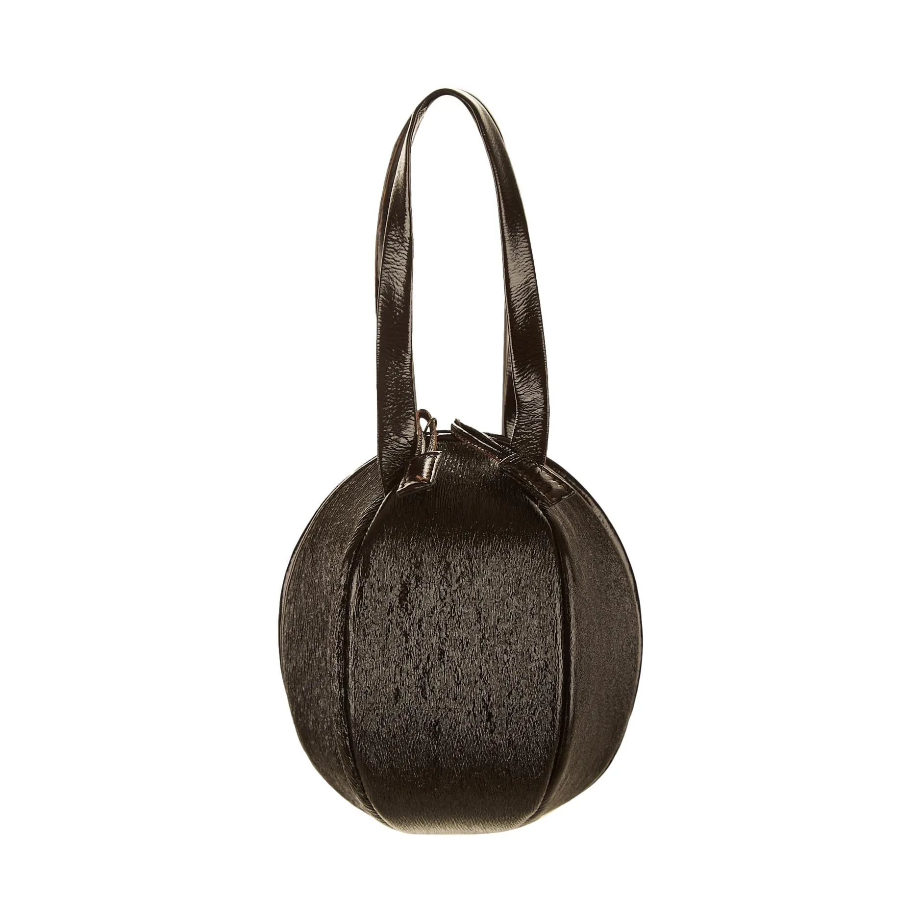 Bottega Veneta Black Round Mini Top Handle Bag