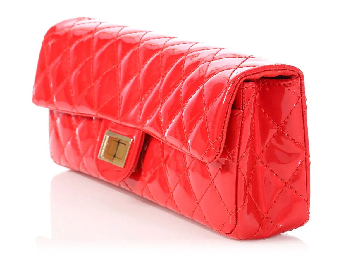 Chanel Red Quilted Patent Reissue Clutch