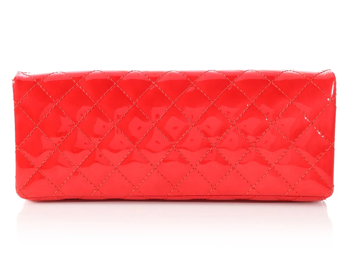 Chanel Red Quilted Patent Reissue Clutch