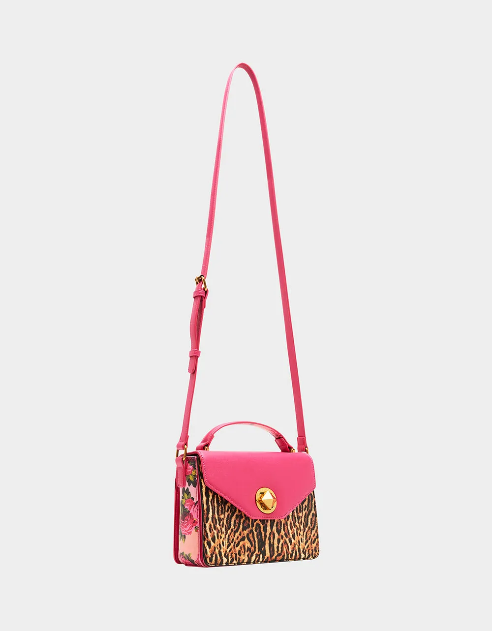 COCKTAIL TIME FLAP TOP HANDLE PINK MULTI