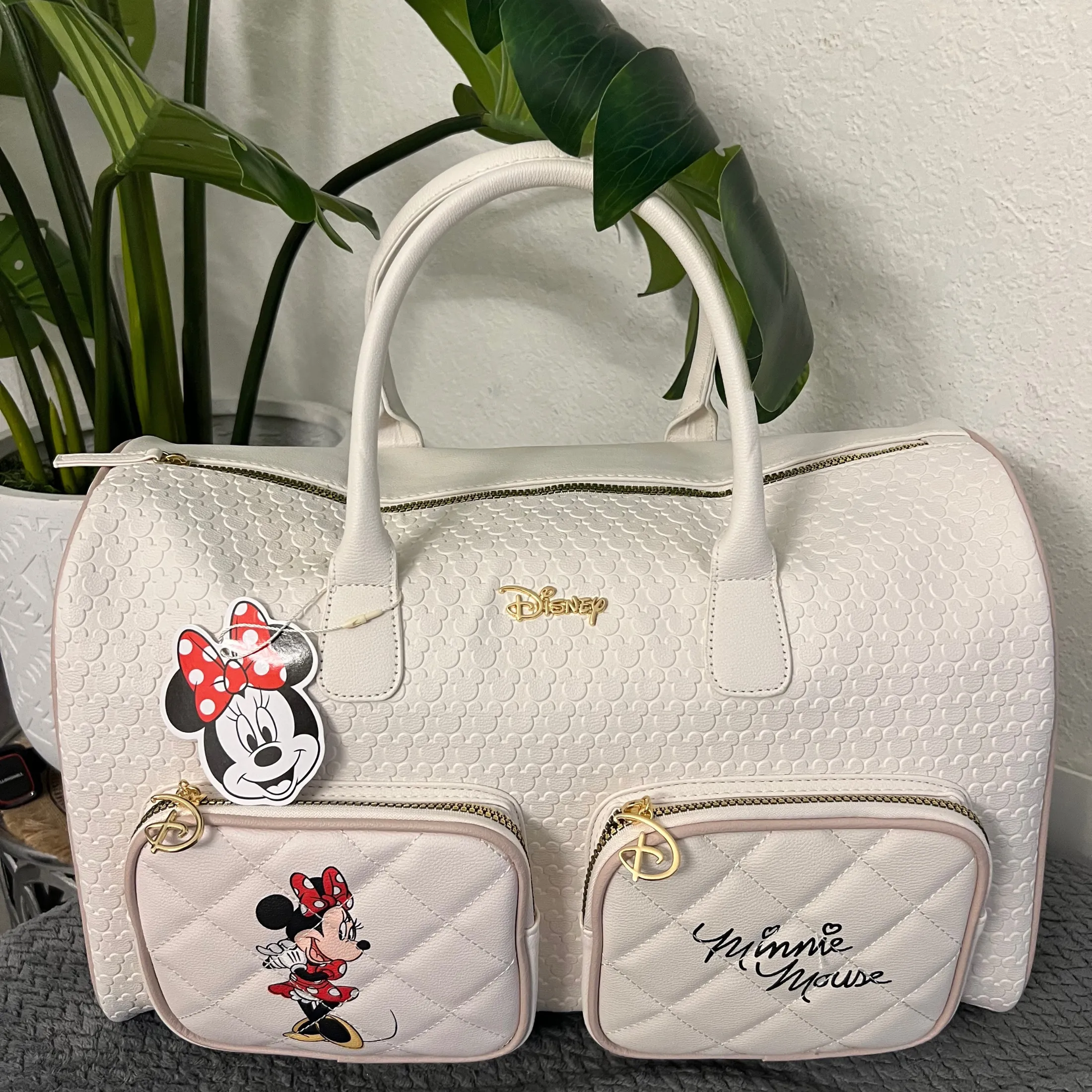 Disney Minnie Mouse Weekender Quilted Pattern Travel Bag Duffel