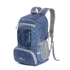 Foldable PAKEASY Backpack and Day Bag for Hiking and Day Trips - Blue