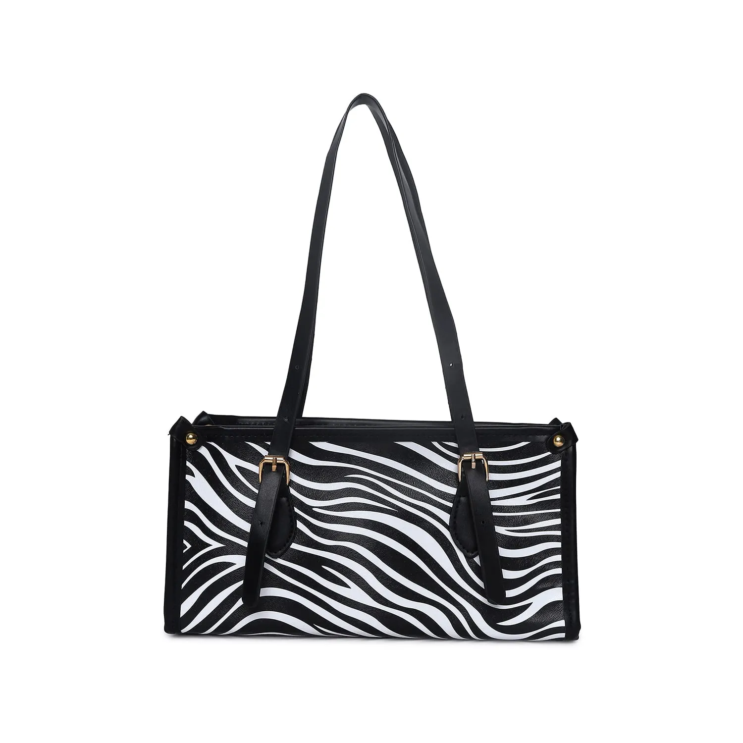 Haute Sauce Striped Hand Bag with Zip Lock (AZ_HSHB1019)