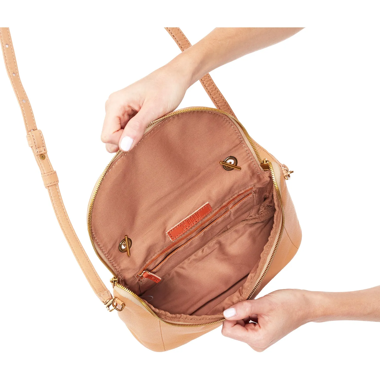 Hobo Fern Satchel Sandstorm Pebbled Leather