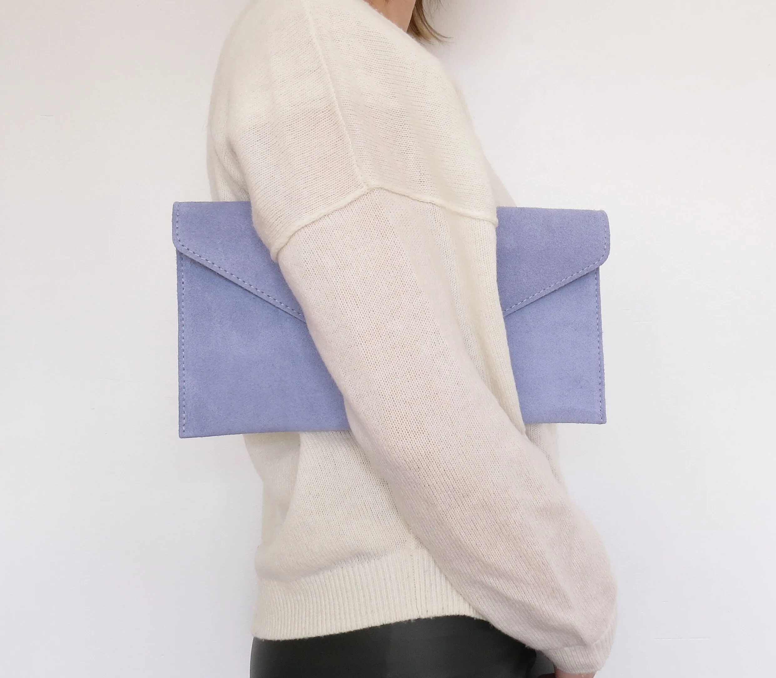 Lavender Envelope Clutch Bag