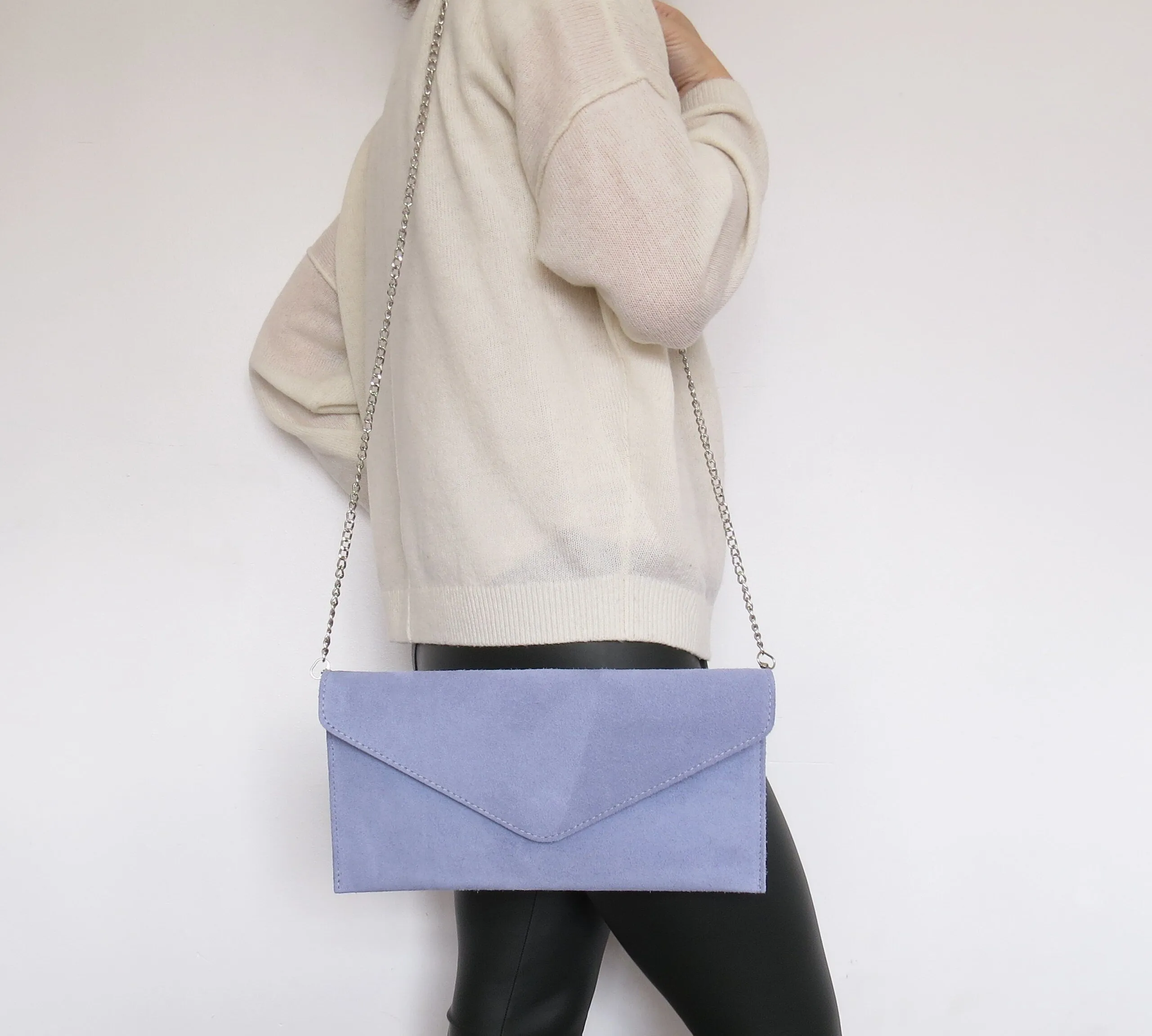 Lavender Envelope Clutch Bag