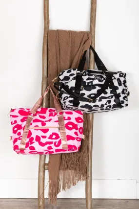 Leopard Print Duffle Bag