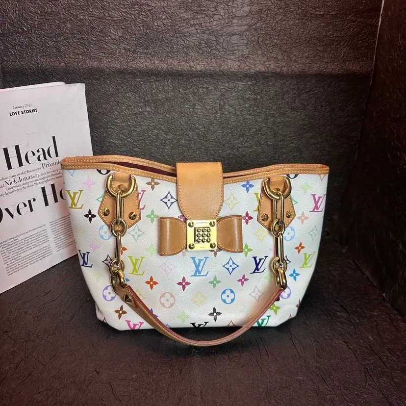 Louis Vuitton Multicolor Monogram Bow Handbag 27cm