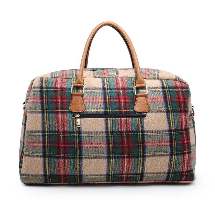 M1909PLD Buffalo Plaid Duffel Weekender Bag