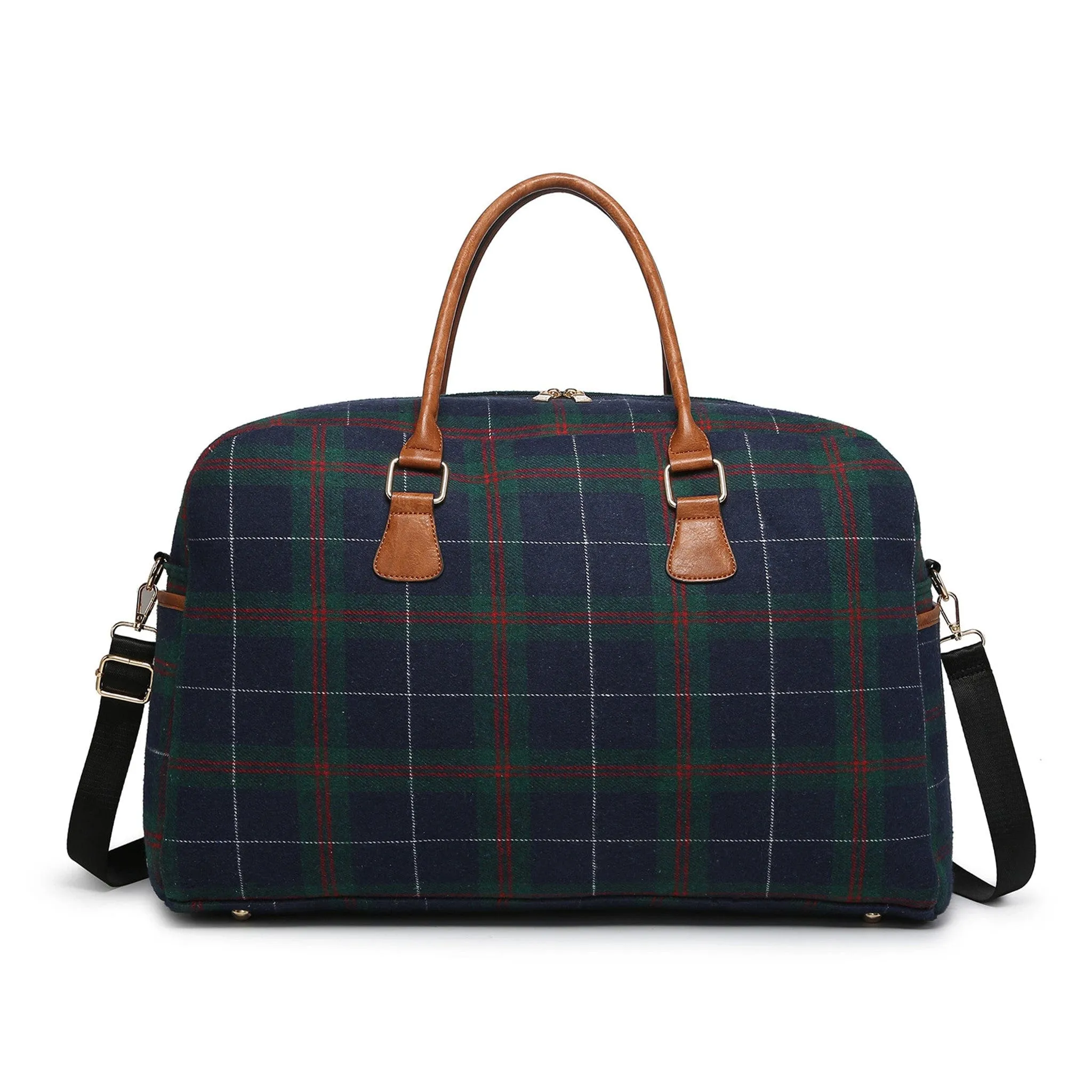 M1909PLD Buffalo Plaid Duffel Weekender Bag