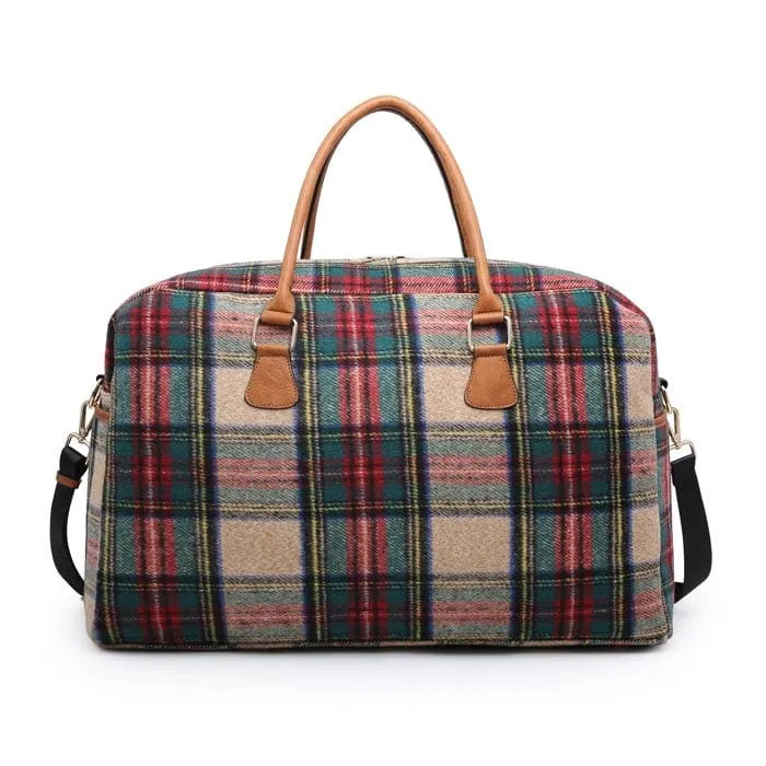 M1909PLD Buffalo Plaid Duffel Weekender Bag