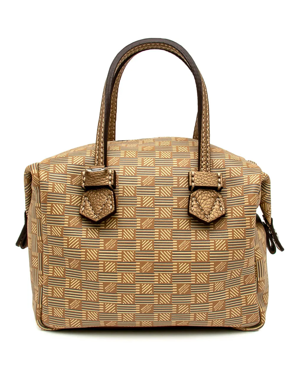 Mini Vincennes Top Handle Bag in Beige