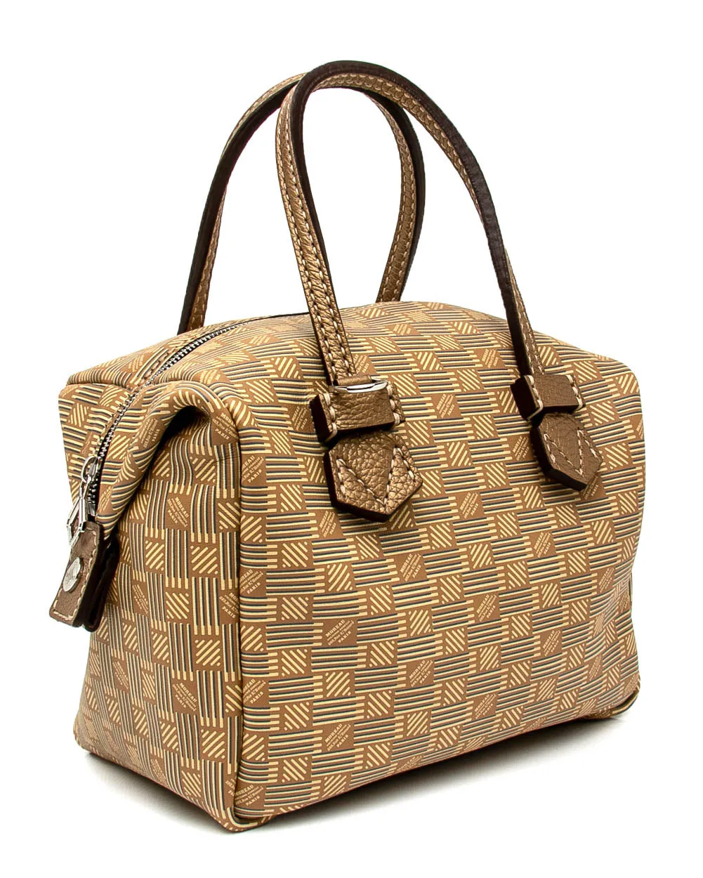 Mini Vincennes Top Handle Bag in Beige