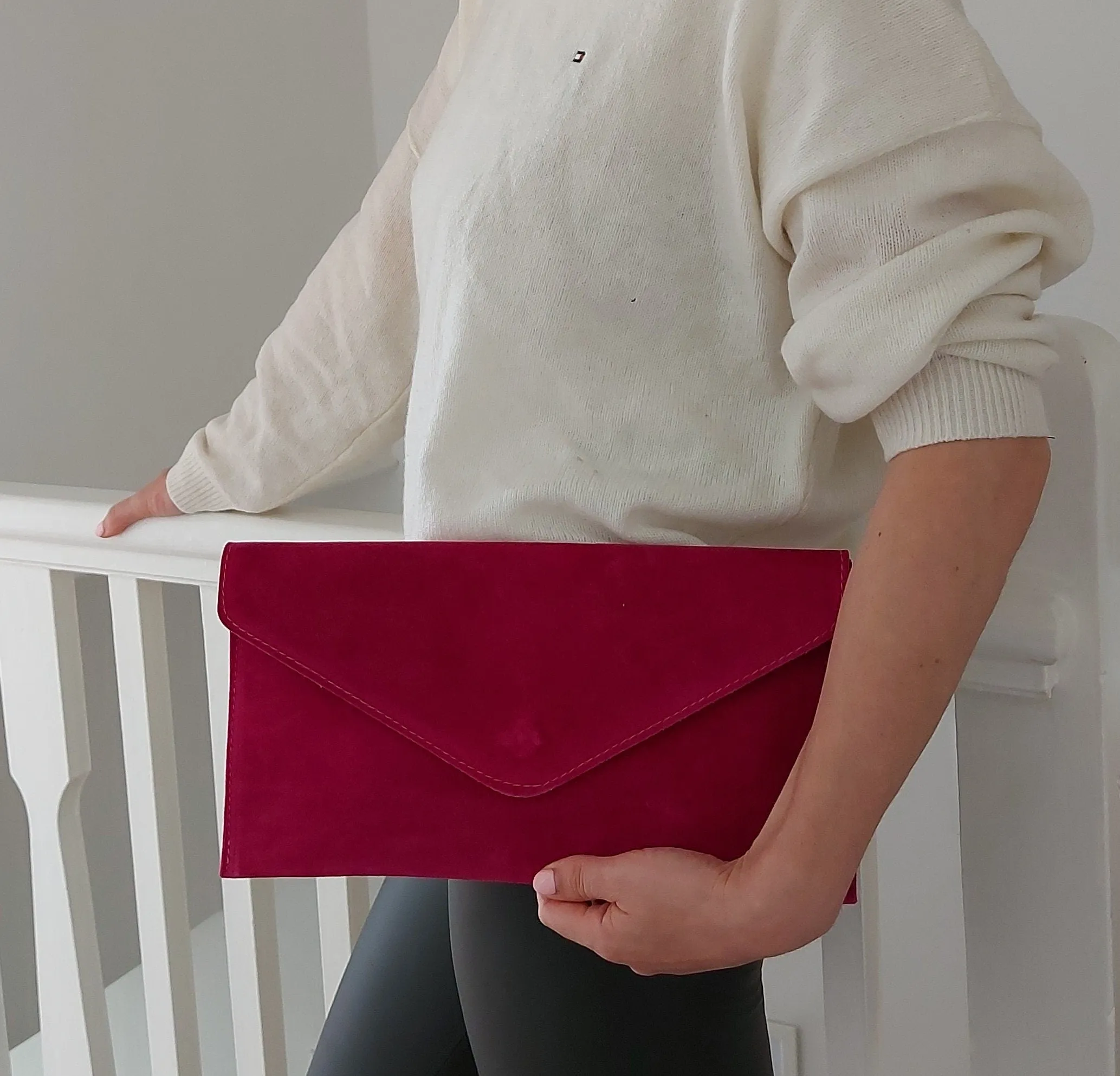 Mint Green envelope clutch bag