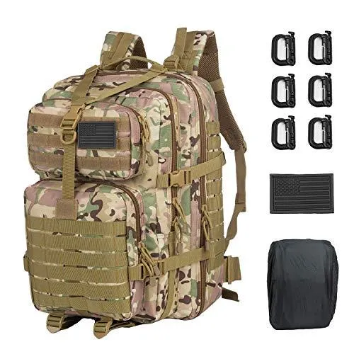 MROYALE™ 45L Tactical Outdoor Hiking Bag | 3 Day Bug Out Army MOLLE Backpack Rucksack