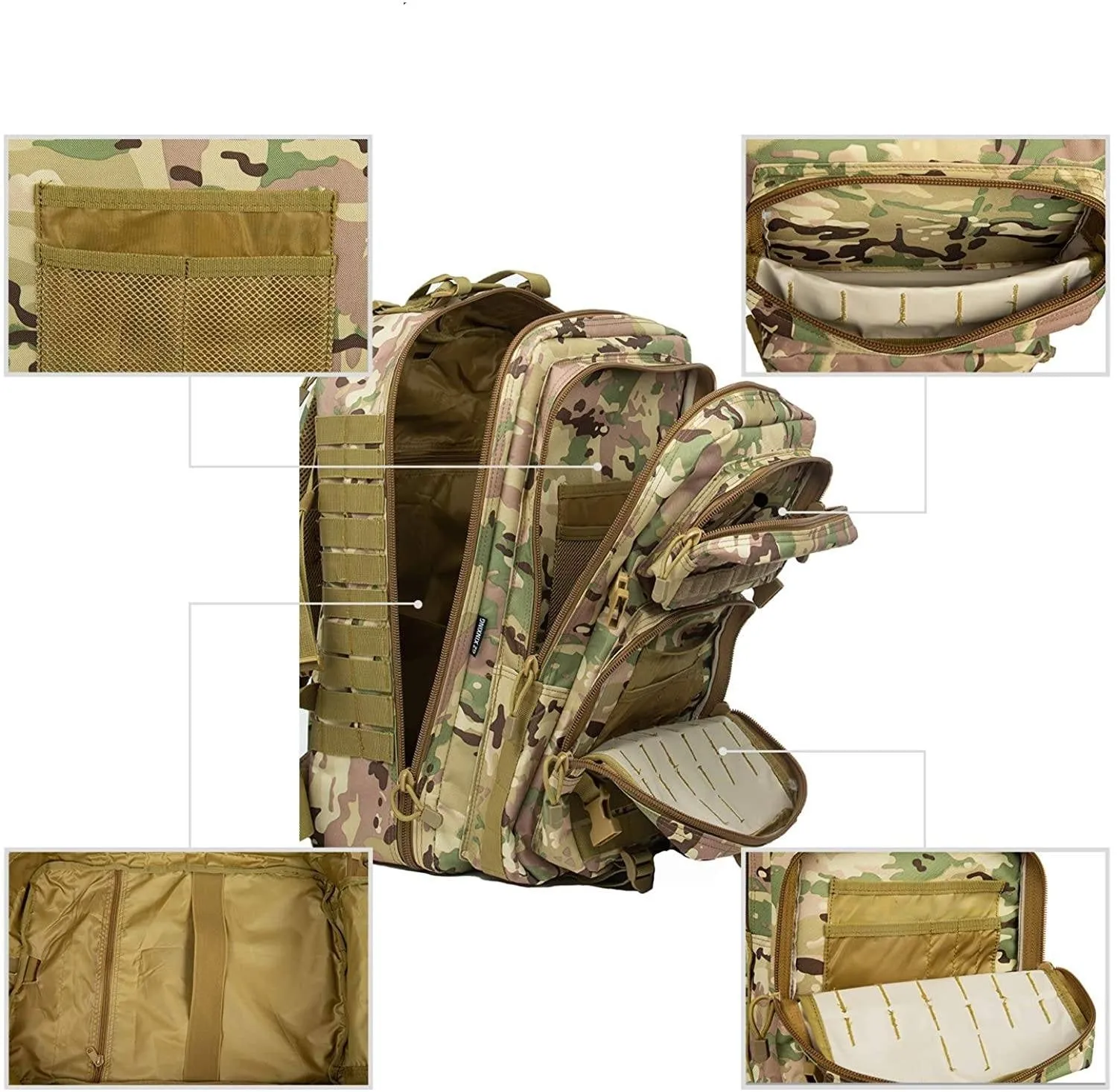 MROYALE™ 45L Tactical Outdoor Hiking Bag | 3 Day Bug Out Army MOLLE Backpack Rucksack