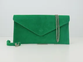 Parrot Green envelope clutch bag