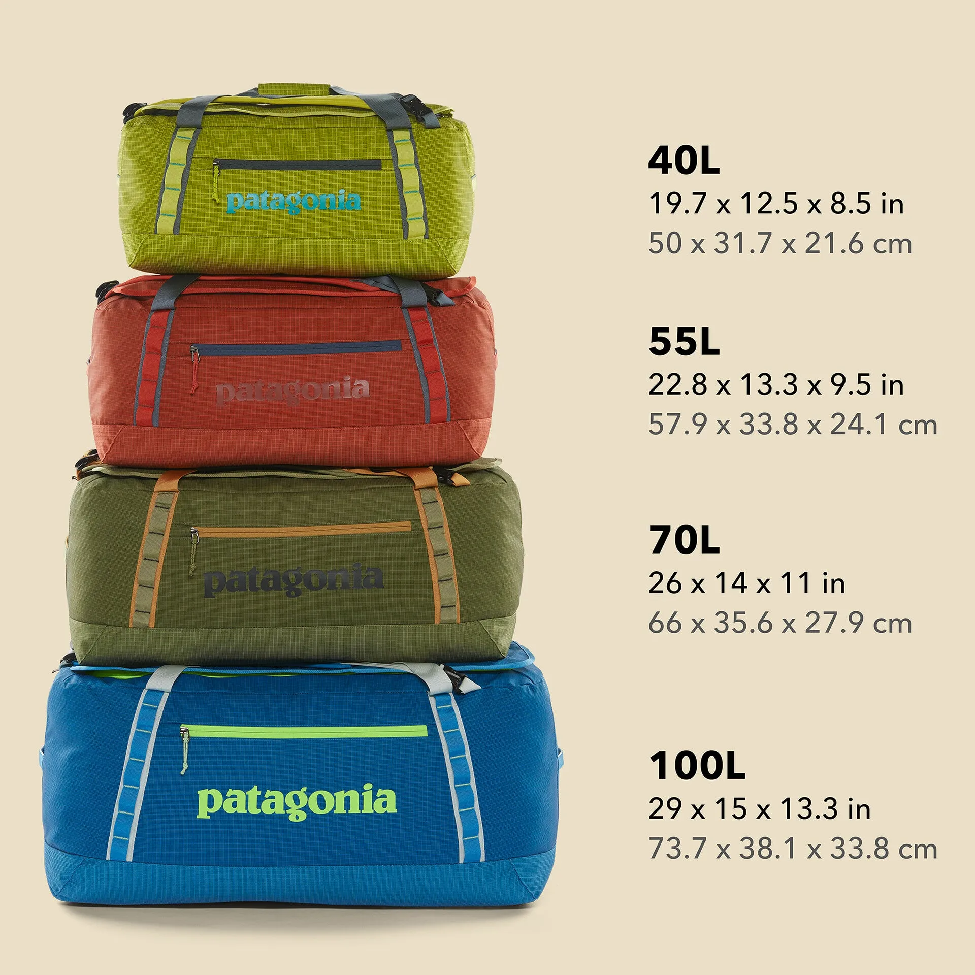 Patagonia Black Hole Duffel 70L Bag-Nouveau Green