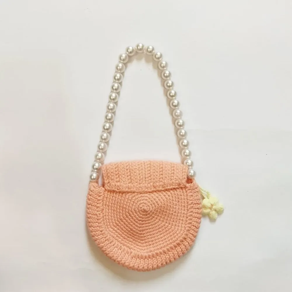 Peach Pearl Purse - Handcrafted Crochet