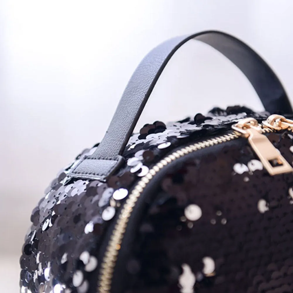 PU Leather Sequins Backpack