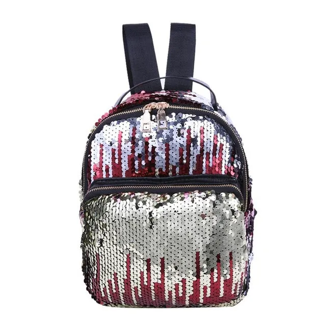 PU Leather Sequins Backpack