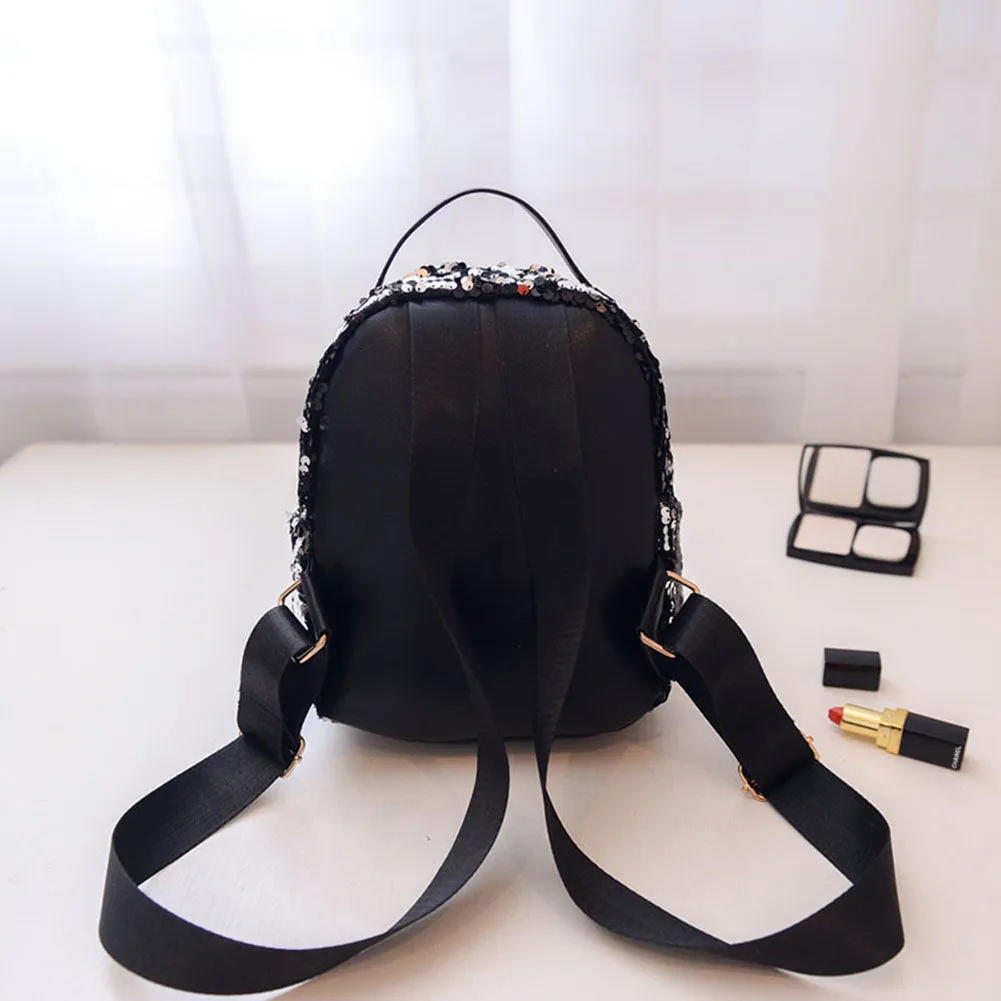 PU Leather Sequins Backpack