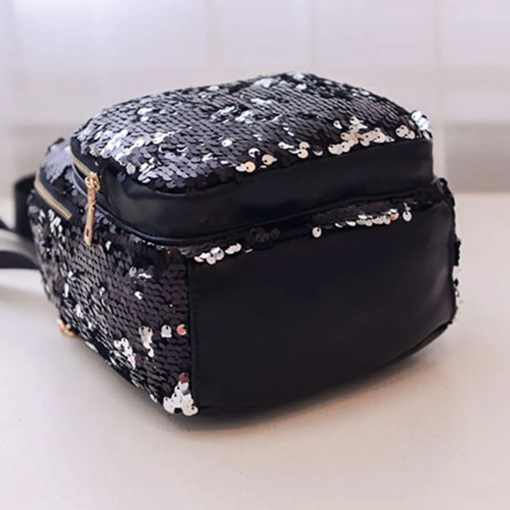 PU Leather Sequins Backpack