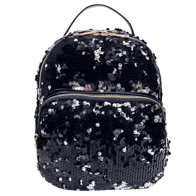 PU Leather Sequins Backpack