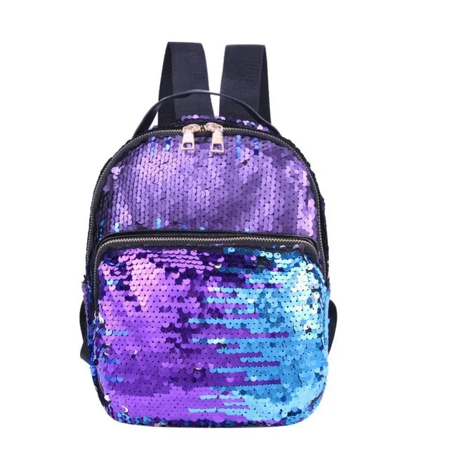 PU Leather Sequins Backpack