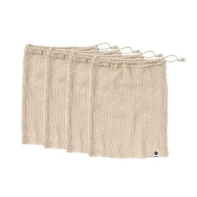 Recycled Cotton Mesh Produce Bags (4pc)