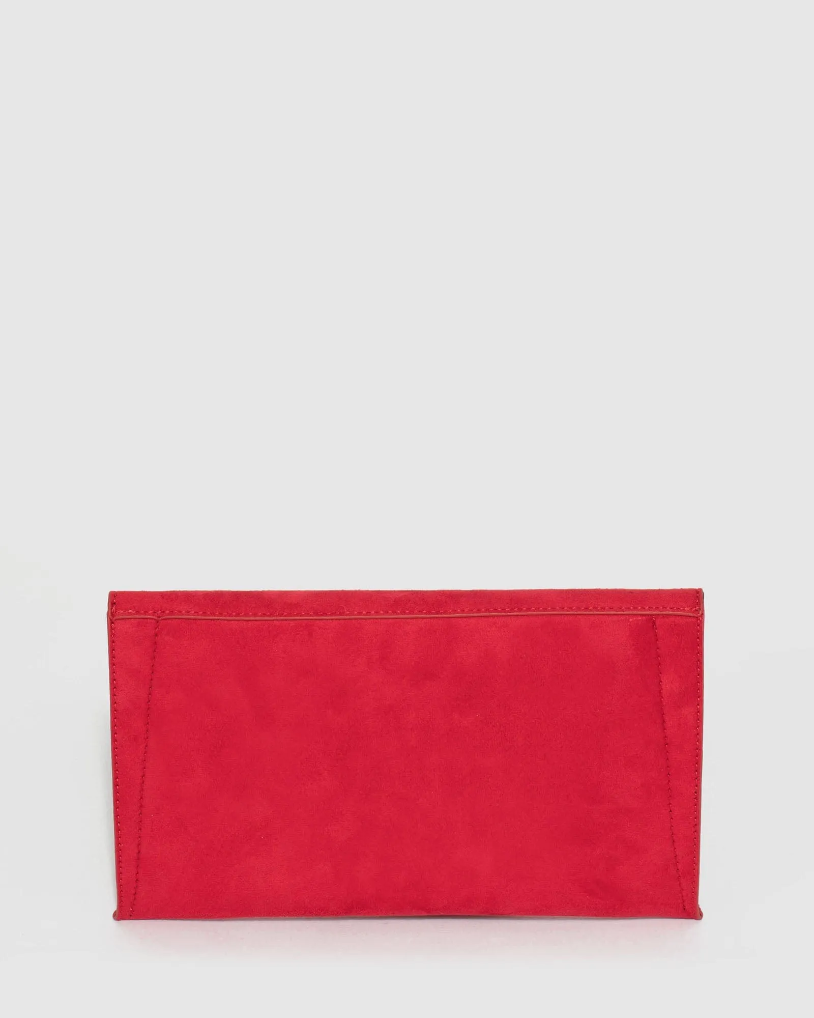 Red Micaela Envelope Clutch Bag