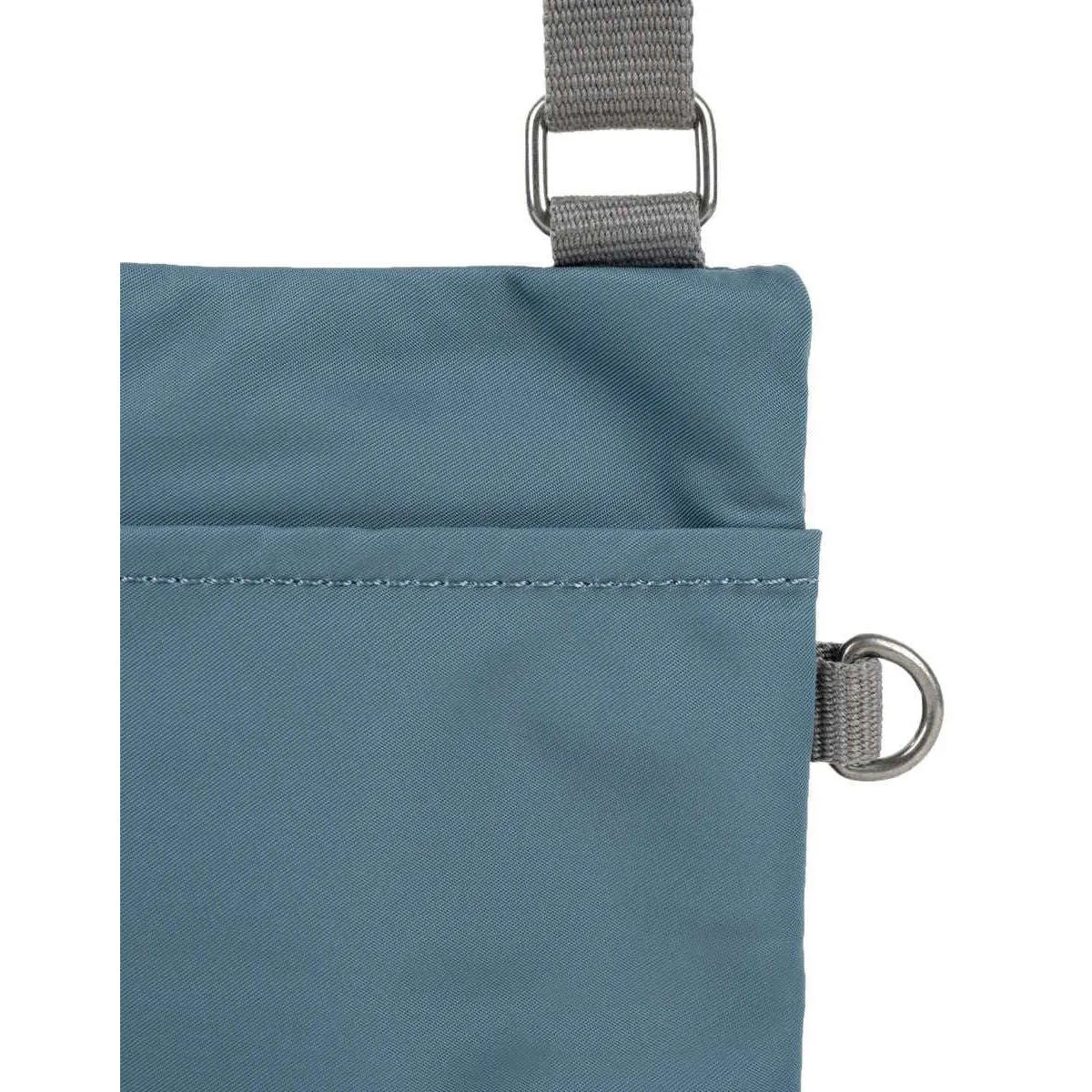 Roka Chelsea Sustainable Nylon Pocket Sling Bag - Airforce Blue