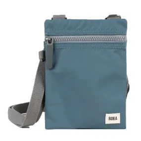 Roka Chelsea Sustainable Nylon Pocket Sling Bag - Airforce Blue