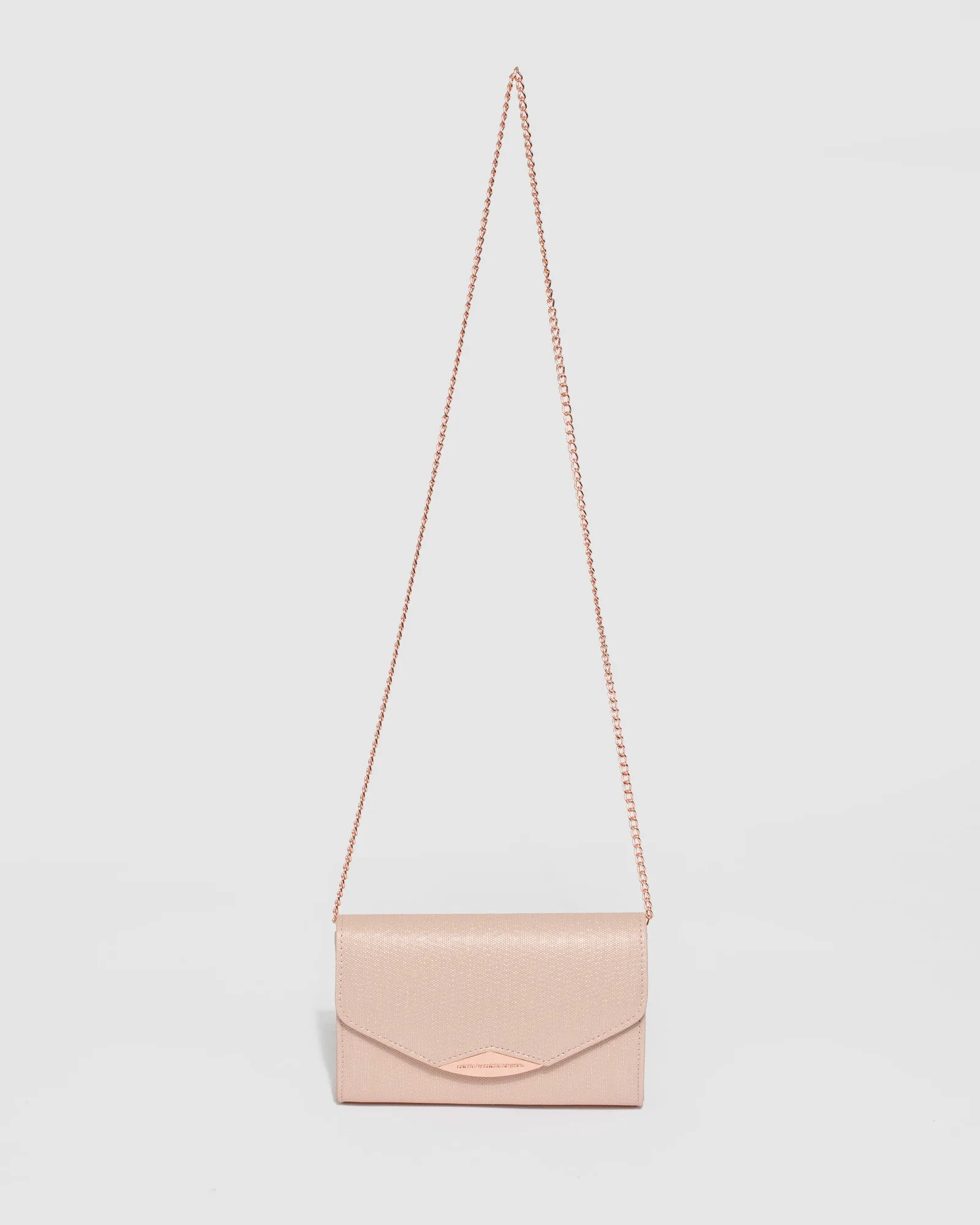 Rose Gold Madi Envelope Clutch Bag