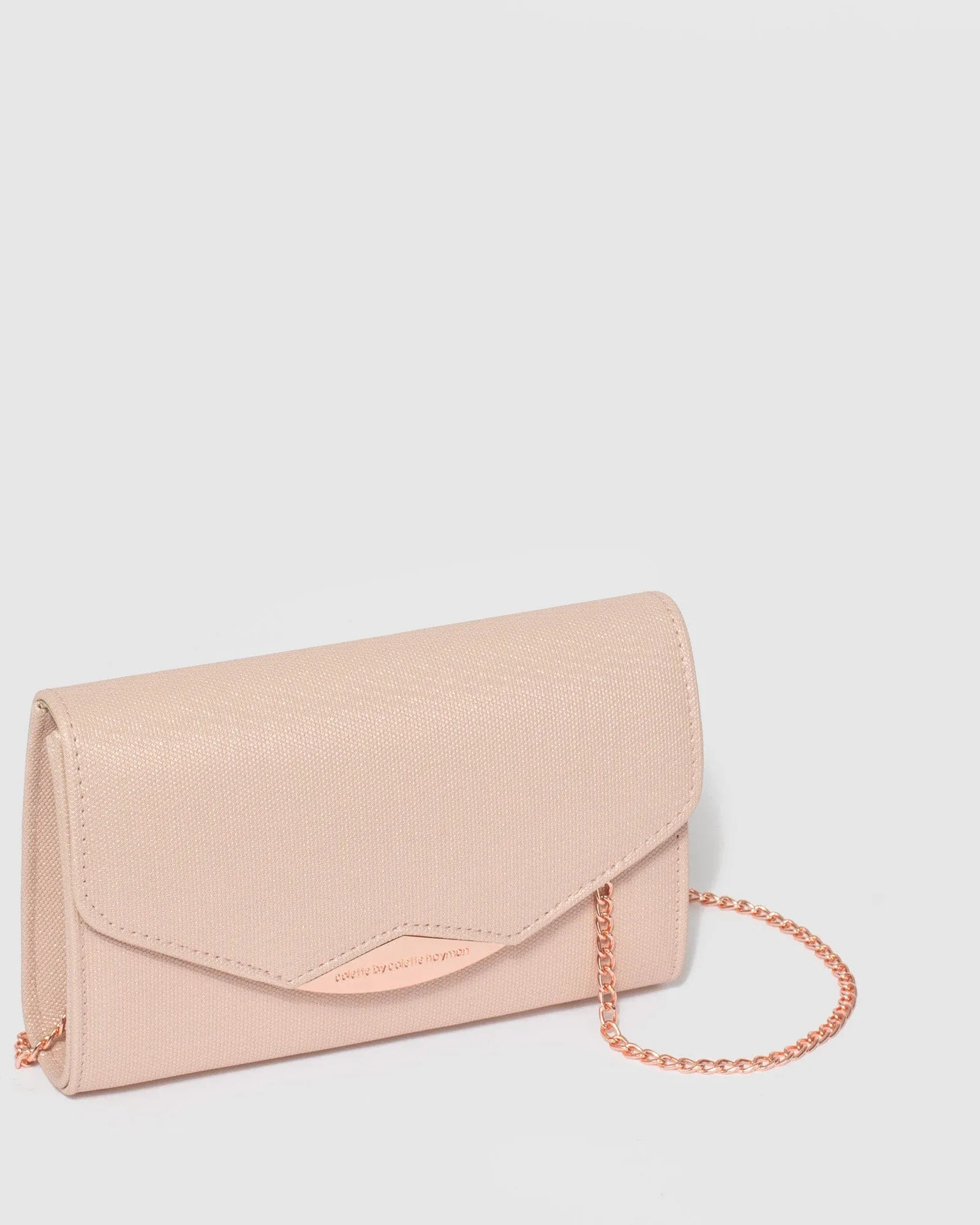 Rose Gold Madi Envelope Clutch Bag