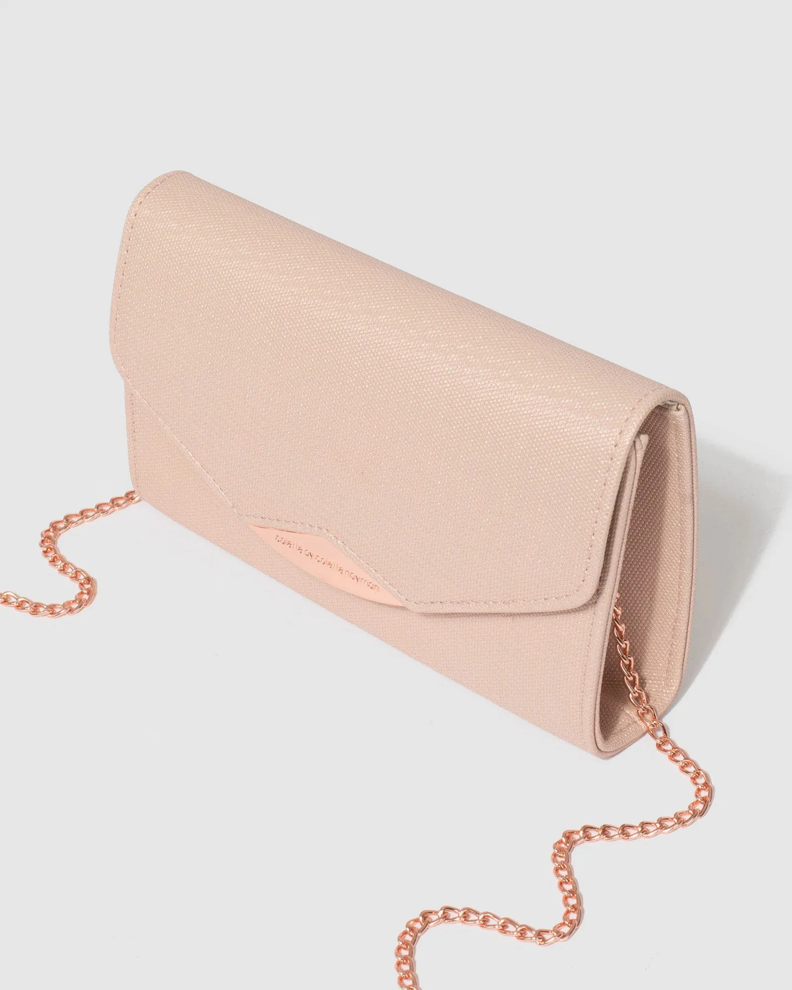 Rose Gold Madi Envelope Clutch Bag