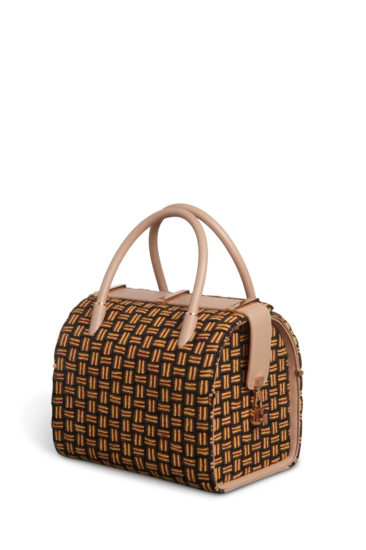 Sabi Bag in Nude Nappa Leather with Macrame