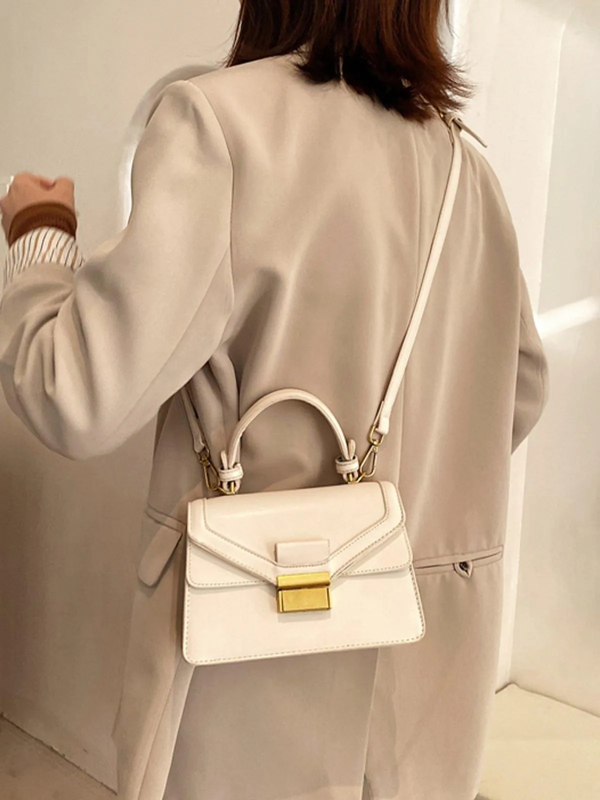 Small Satchel Bag - White