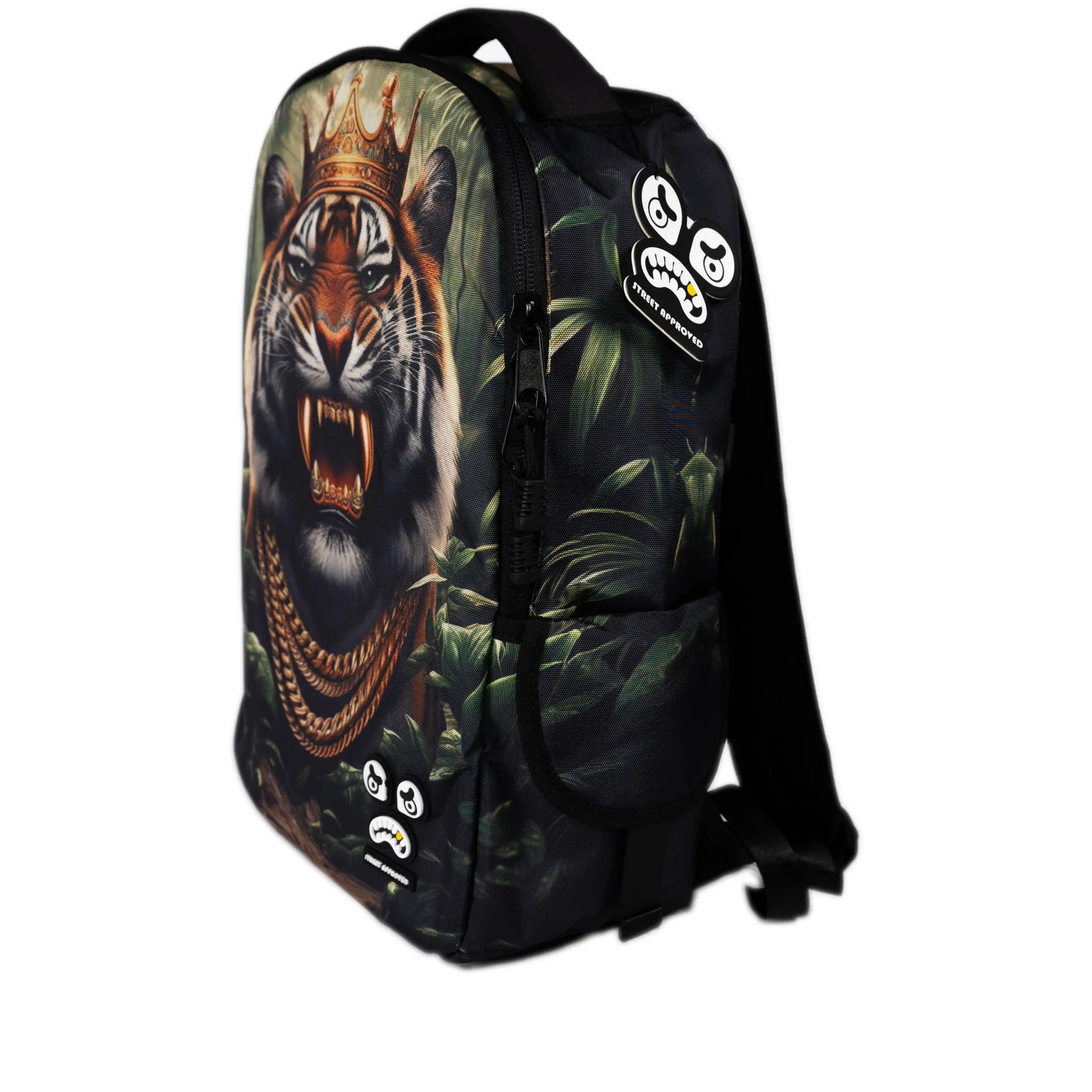 Streetz Iz Watchin King Of The Jungle Backpack - Black