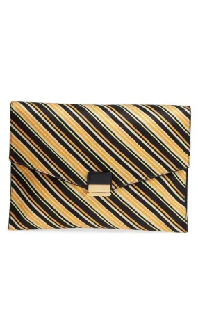 Stripe Large Envelope Clutch