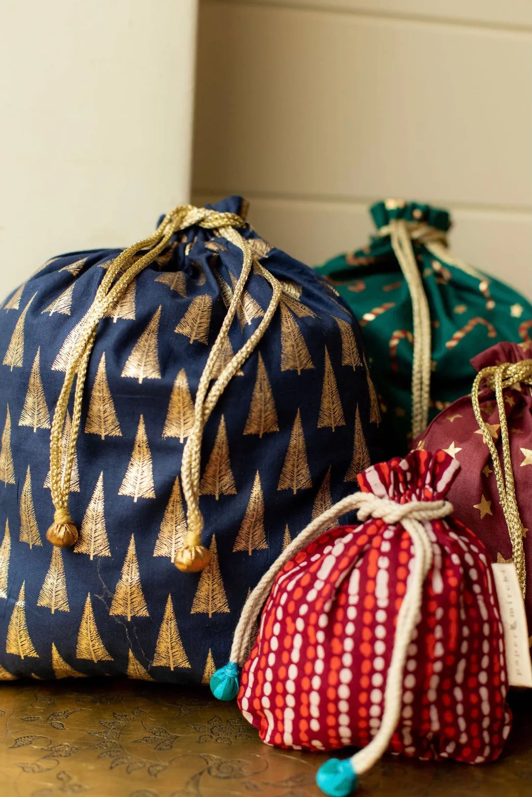 Sustainable Gift Wrap - Large Drawstring Bag