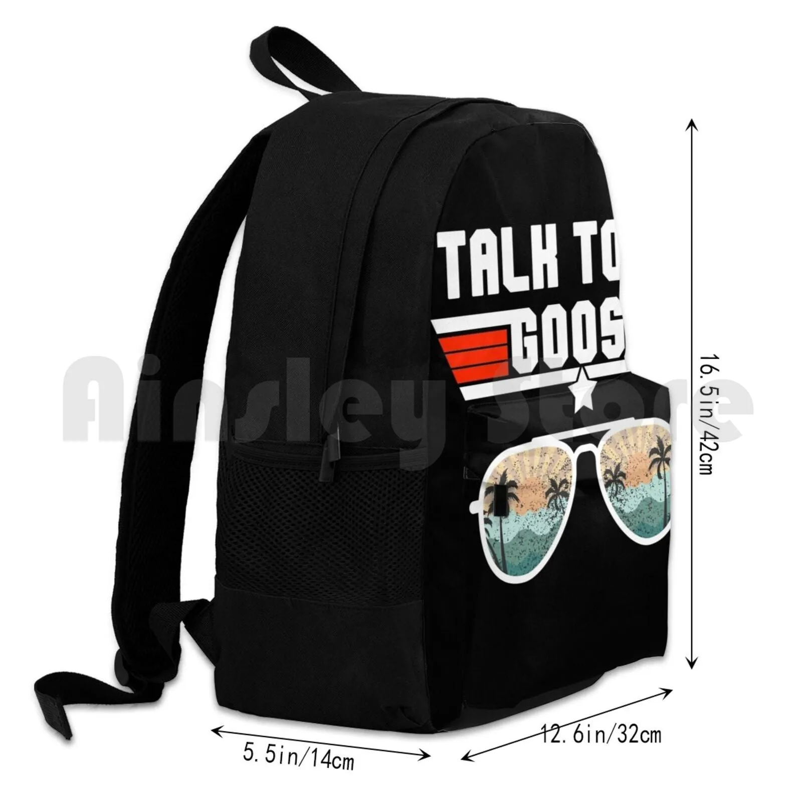 Talk To Me Goose Retro Sunset Aviator Glasses Outdoor Hiking Backpack Riding Climbing Sports Bag Maverick Goose Talk To Me